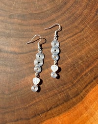Image 2 of Rainbow Moonstone Swirl Earrings