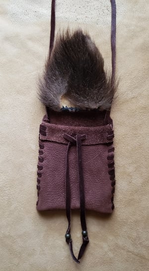 Image of Wolverine Paw and Moose Leather Bag