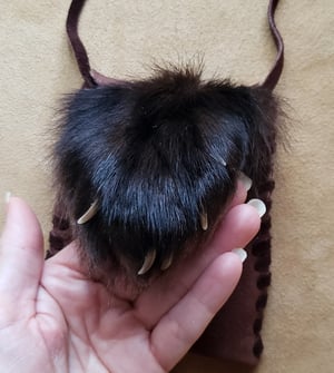 Image of Wolverine Paw and Moose Leather Bag
