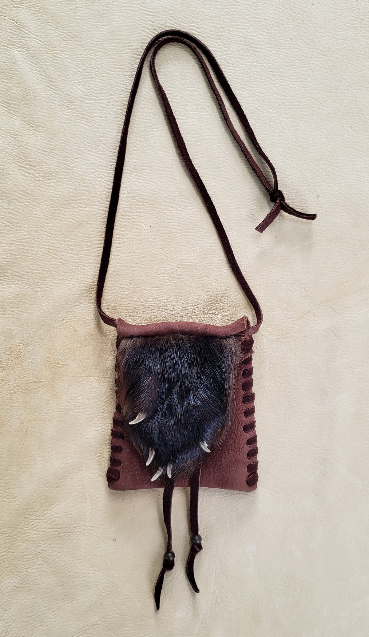 Image of Wolverine Paw and Moose Leather Bag