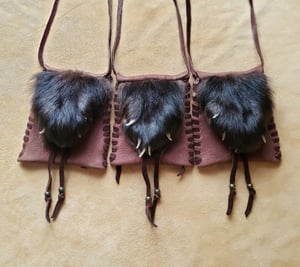 Image of Wolverine Paw and Moose Leather Bag