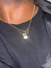 Image 2 of Y2K 18k Gold Bunny Necklace 