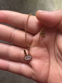 Image 4 of Y2K 18k Gold Bunny Necklace 