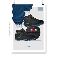 Image 1 of Sneaker Poster Air Jordan 11 “Gamma Blue”