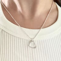 Image 4 of Sterling Silver Open Heart Charm Pendant - Limited edition