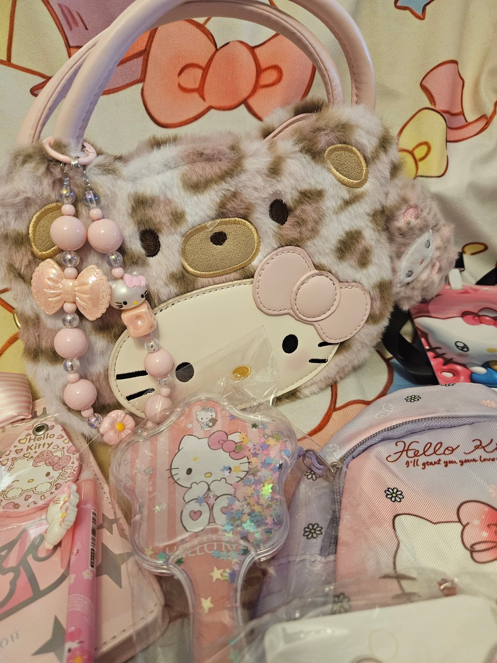 Image of Hello Kitty Pink Cheetah Bag Bundle 