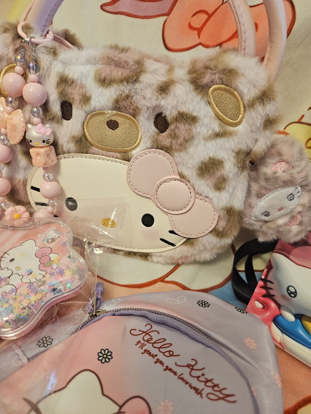 Image of Hello Kitty Pink Cheetah Bag Bundle 