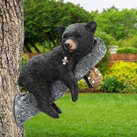 Image 8 of 👑The Armored Kingdom SnuggleTree Bear Cub Statue-Attach to Tree & Wall-Easy Wall Mount