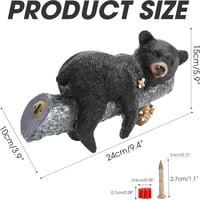 Image 4 of 👑The Armored Kingdom SnuggleTree Bear Cub Statue-Attach to Tree & Wall-Easy Wall Mount