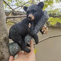 Image 3 of 👑The Armored Kingdom SnuggleTree Bear Cub Statue-Attach to Tree & Wall-Easy Wall Mount