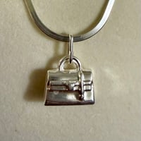 Image 2 of Sterling Silver Structured Handbag Charm Pendant