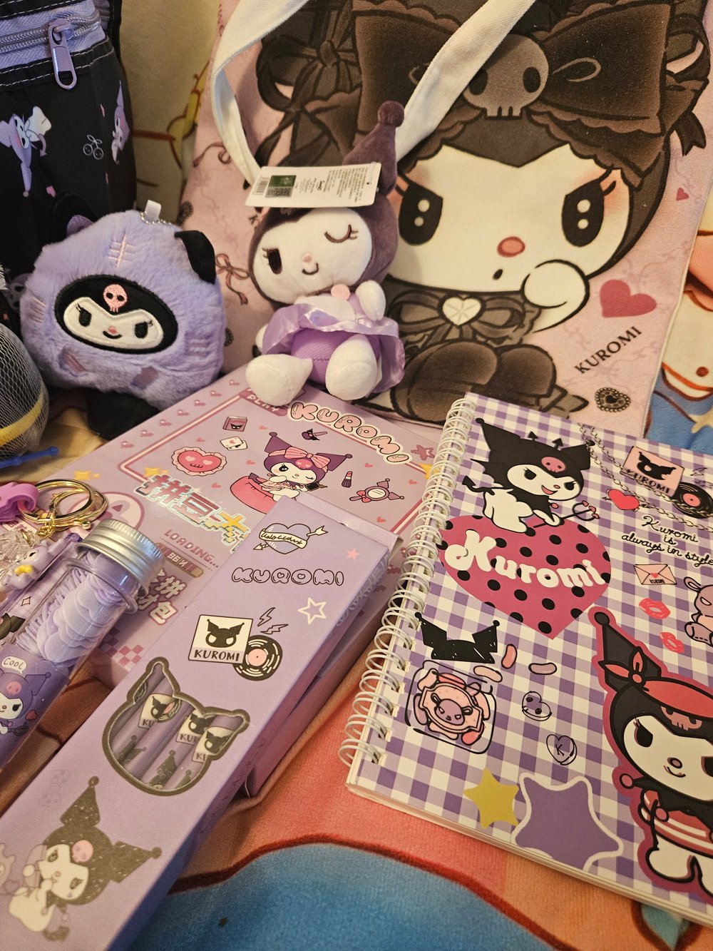 Image of Kuromi Large Travel Duffle Bag Bundle 