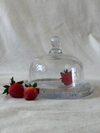 Image 2 of Vintage Mikasa Diamond Fire cheese dome