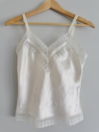 Image 2 of Josephine Vintage Satin & Lace Camisole (small)