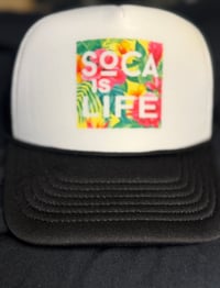Image 5 of Soca Is Life Flower Design - Trucker Hat