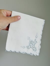Image 2 of Blue Spring Vintage Linen Napkins (4)