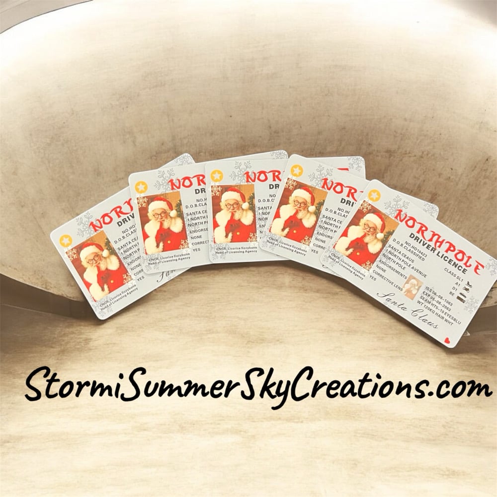 Image of (CLEARENCE )Life like Santa Drivers License
