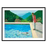 Image 1 of David Hockney - Portrait of an Artist, Pool with Two Figures, Giclee Print on Canvas or Paper       