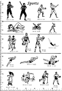 Image 1 of Sports Rubber Stamps P54