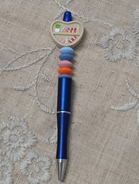 Blue bookshelf pen 