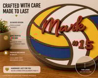 Image 5 of Personalized Sports Ball Sign – Custom Name & Number