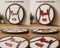 Image 2 of Personalized Sports Ball Sign – Custom Name & Number
