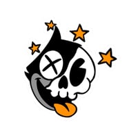 Image 7 of Roadkill Max (Orange) Kiss-Cut Vinyl Sticker