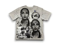 Image 1 of Carhartt Sade adu black panther party Upcycled Reworked Screen Print gray T Shirt 