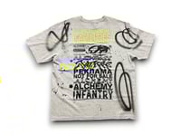 Image 2 of Carhartt Sade adu black panther party Upcycled Reworked Screen Print gray T Shirt 