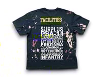 Image 2 of Carhartt lauren hill sade adu black samurai Upcycled Reworked Screen Print bleached navy T Shirt 