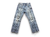 Image 2 of  Levi's 517 Upcycled Reworked Screen Print denim Jeans 