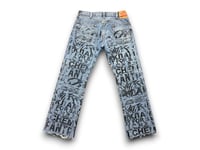 Image 1 of  Levi's 517 Upcycled Reworked Screen Print denim Jeans 