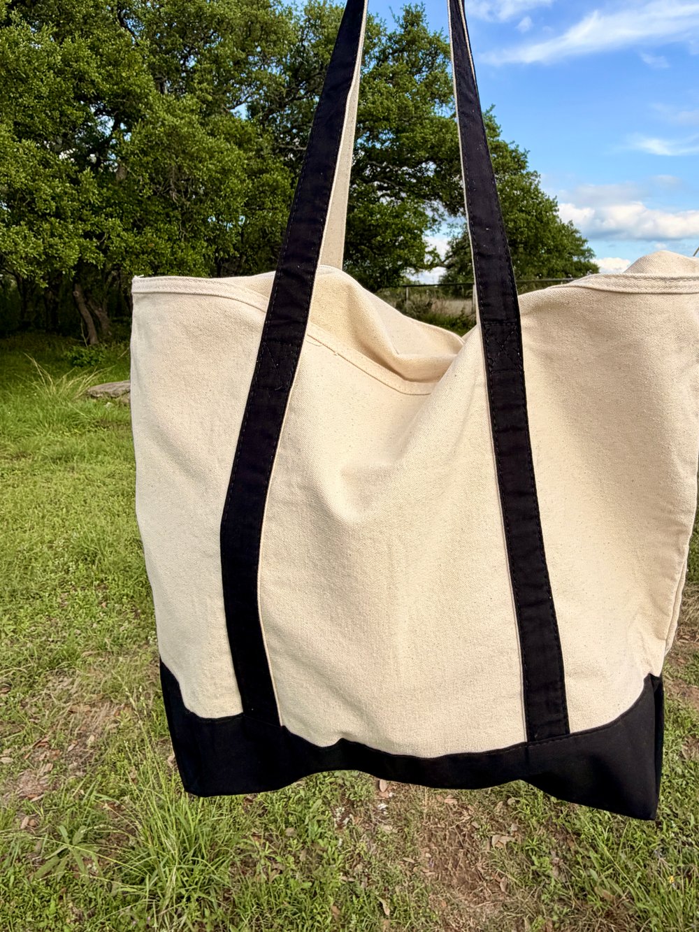 Image of The River Bag — Hand Stamped Canvas Tote