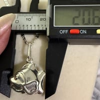 Image 3 of Sterling Silver 3D Fish Charm Pendant — 20mm