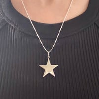 Image 1 of Sterling Silver Star Charm Pendant — Available in Two Sizes