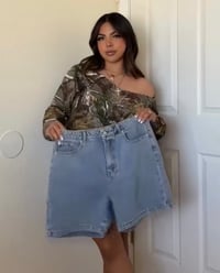 Blue denim jorts 