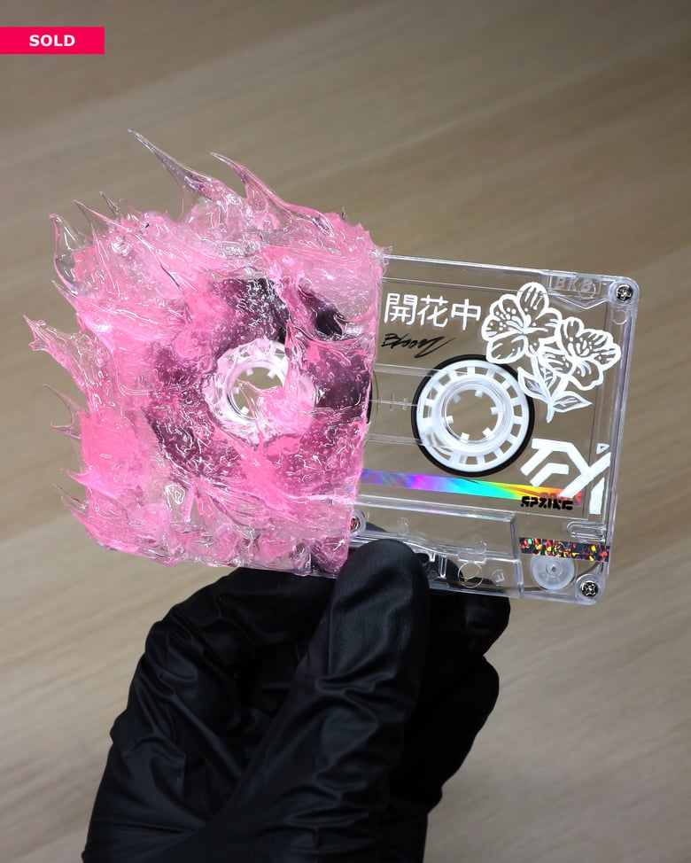 Image of "SAKURA 開花中" - Original Cassette painting #002