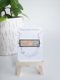 Image 3 of Peaches & Cream Marble Rectangle Pendant 