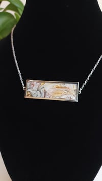 Image 2 of Peaches & Cream Marble Rectangle Pendant 