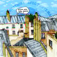 Image 2 of Cadre + Illustration "Toit de Paris 02"