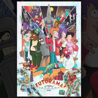 Image 2 of Futurama - 24x36 Screenprint AP Reg/Foil Var