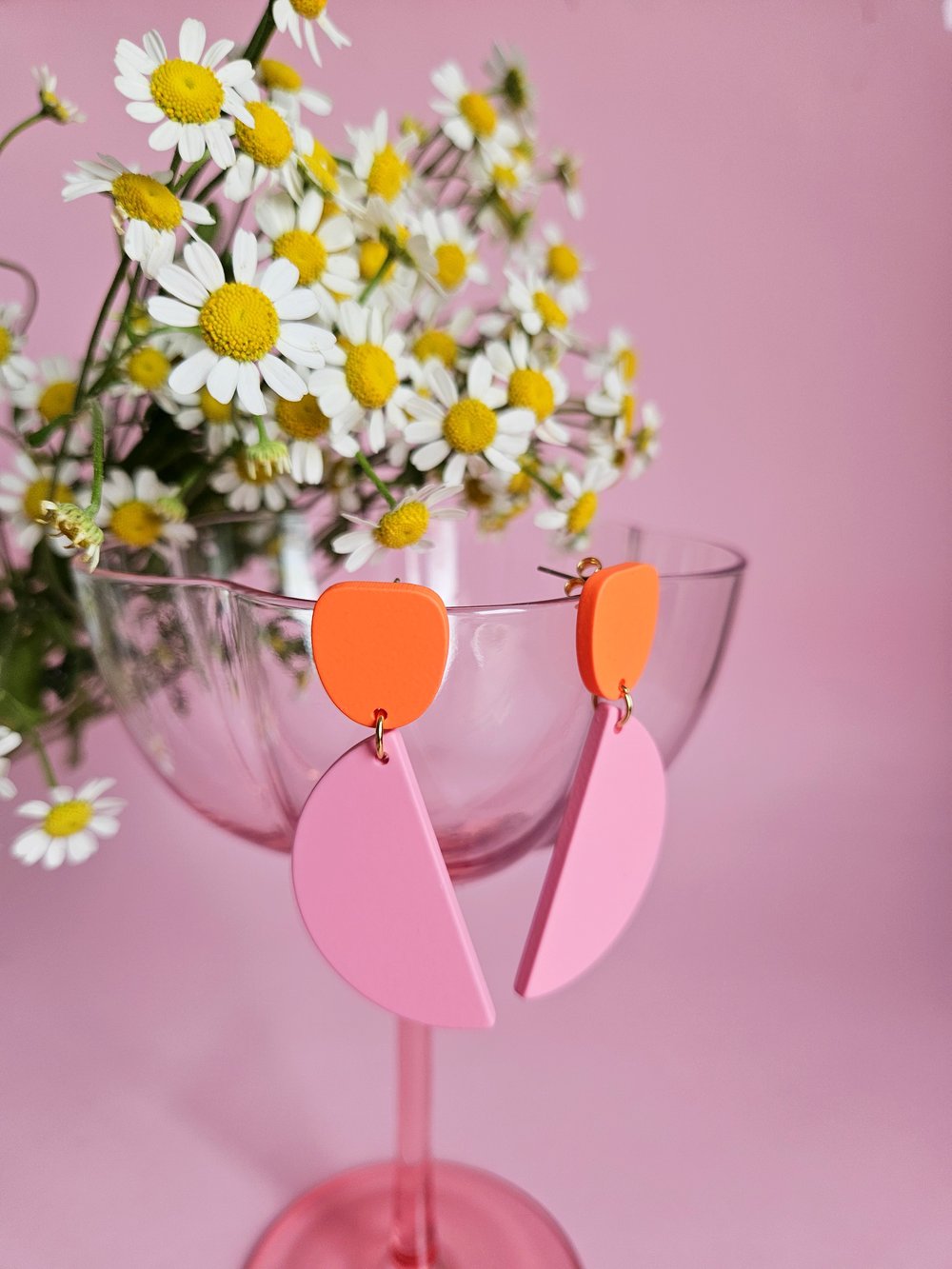 Image of Pendientes GRETA - Naranja-rosa