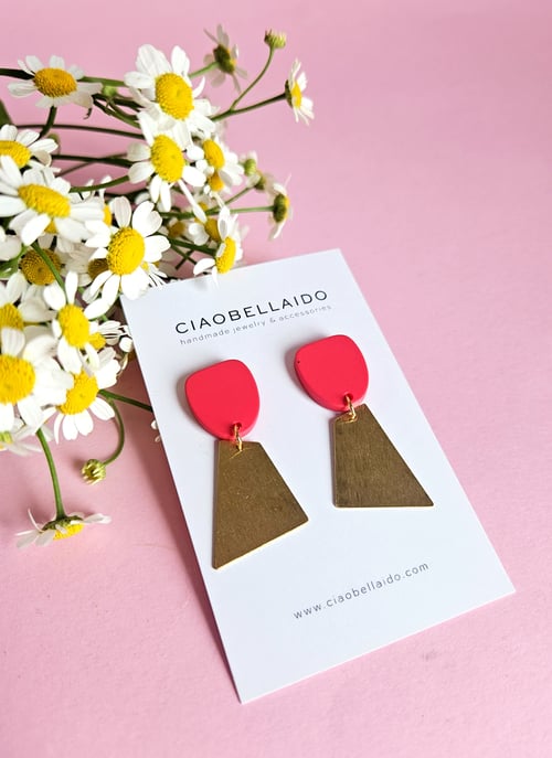 Image of Pendientes GIULIA - Rojo fresa