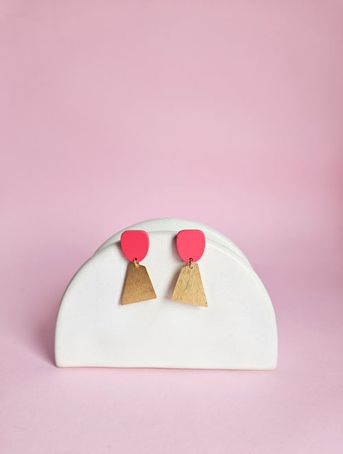 Image of Pendientes GIULIA - Rojo fresa