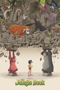 Image 2 of The Jungle Book (1967) 24x36" Giclee Reg and Foil Var