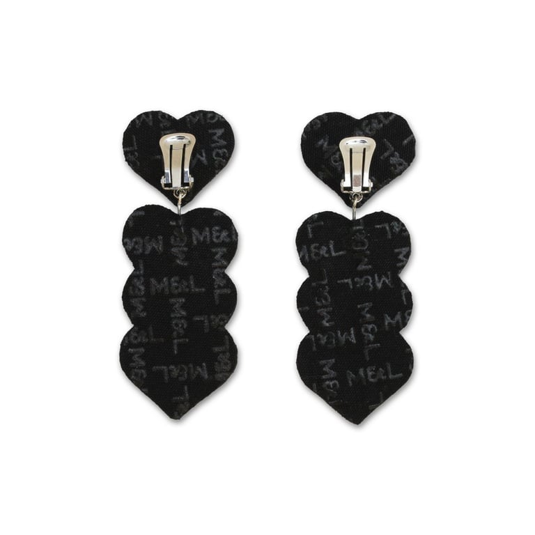 PAIRE DE BOUCLES D'OREILLES COEURS GRENADINE Image 4