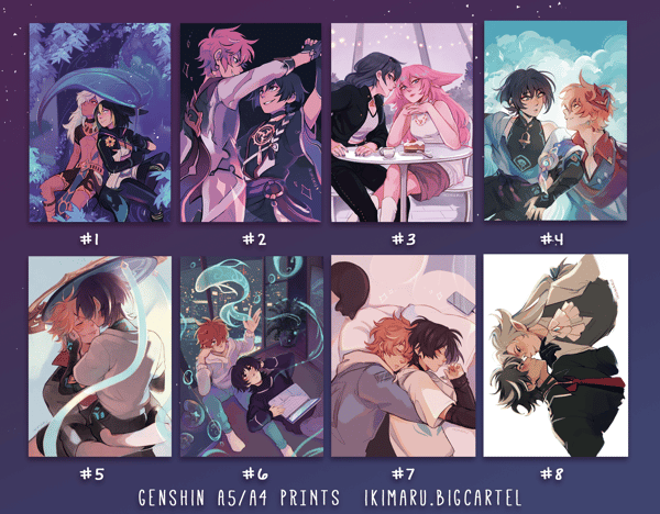 Image of Genshin Ships | A5 and A4 prints