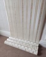 1980s Vintage Striped Wallpaper Rolls - Ditsy Floral Stripes Flowers Rose 90s - (Set of 2 & 3 Rolls) thumbnail 9