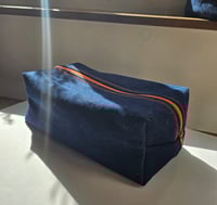 Image 3 of Toiletries bag / pouch or sewing kit, make-up bag, made from Oeko-Tex Jean certified fabric, 3 sizes