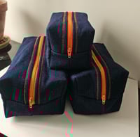 Image 4 of Toiletries bag / pouch or sewing kit, make-up bag, made from Oeko-Tex Jean certified fabric, 3 sizes